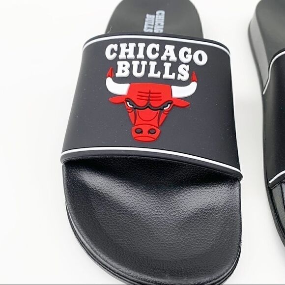 Chicago Bulls NBA Rubber Mens Slide Sandals - Picture 5 of 11